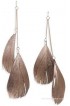 Rubans Feather Metal Tassel Earring